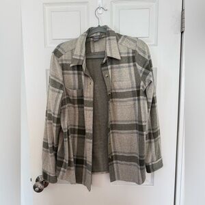 Natural Reflections Green and Gray Plaid Shirt